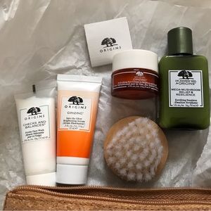 Origins skincare set LOT 6 cleanser serum eye cream brush …